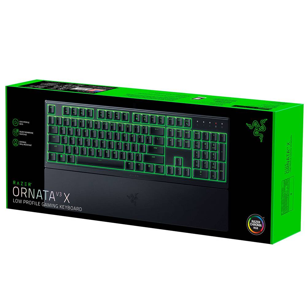 Razer Ornata V3 X Chroma RGB Low Profile Membrane Black Wired Gaming Keyboard
