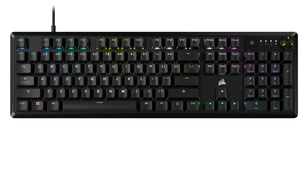 Corsair K70 CORE RGB MLX Red Linear Mechanical Black USB Wired Gaming Keyboard