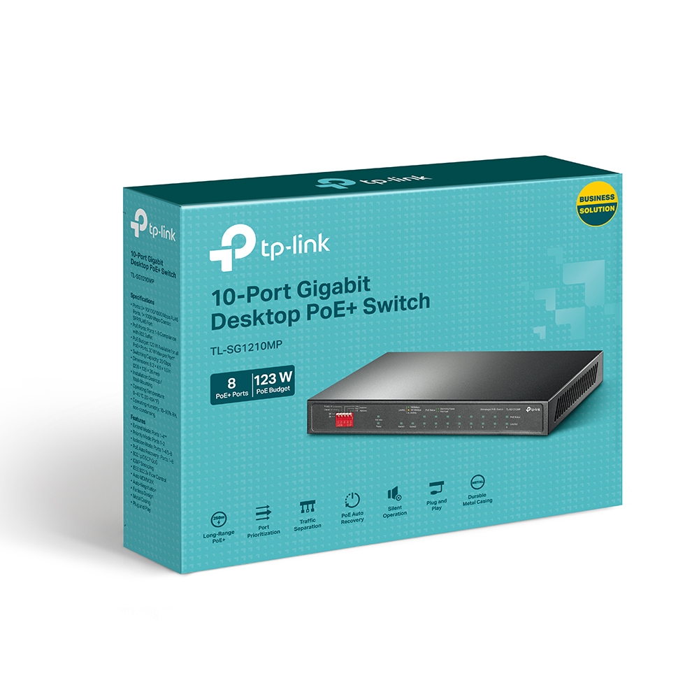 TP-Link 10-Port Gigabit Desktop Switch with 8-Port PoE+