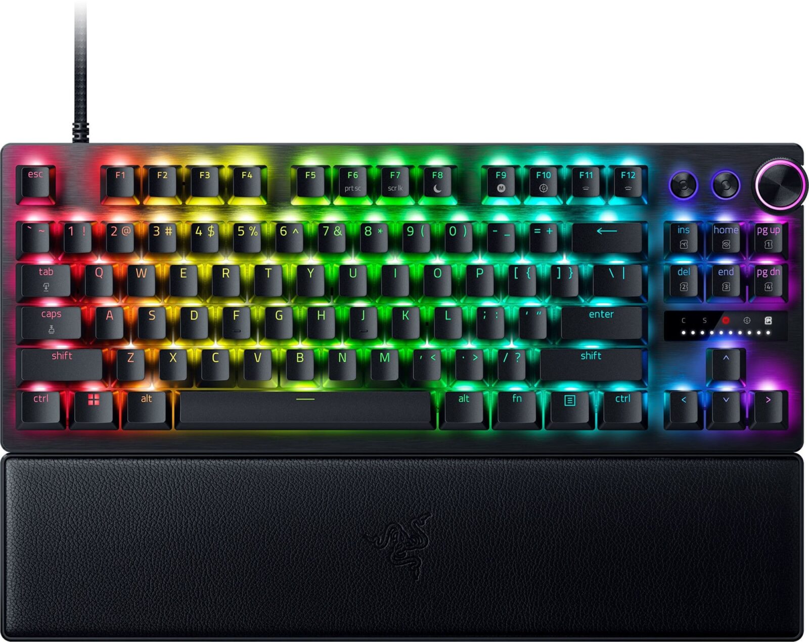 Razer Huntsman V3 Pro Tenkeyless Chroma RGB Razer Analog Optical Switch Gen-2 USB Wired Black Mechanical Gaming Keyboard
