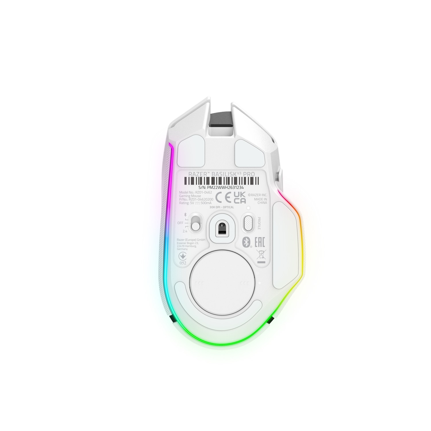 Razer Basilisk V3 Pro Edition Wireless Gaming Mouse - White
