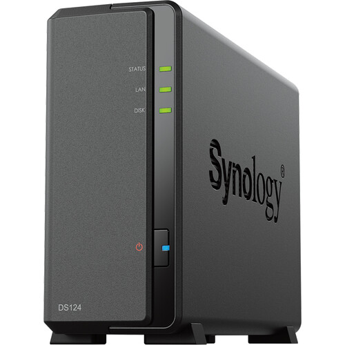Synology DiskStation DS124 1-Bay SATA III 6.0Gbps Realtek RTD1619B 1.7GHz Quad-Core 1GB DDR4 NAS Enclosure