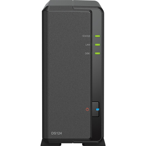 Synology DiskStation DS124 1-Bay SATA III 6.0Gbps Realtek RTD1619B 1.7GHz Quad-Core 1GB DDR4 NAS Enclosure
