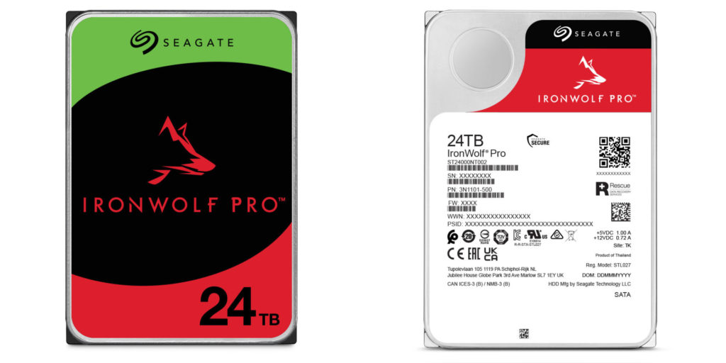 Seagate IronWolf Pro 24TB 7200rpm SATA 6Gb/s 512MB Cache 3.5 Inch Internal Hard Drive