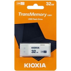 KIOXIA 32GB TransMemory U301 USB 3.2 Flash Drive, White KIOXIA 32GB TransMemory U301 USB 3.2 Flash Drive, White