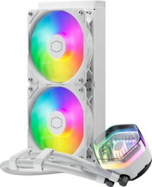 Cooler Master MasterLiquid 240 Atmos 240mm ARGB White Liquid CPU Cooler Cooler Master MasterLiquid 240 Atmos 240mm ARGB White Liquid CPU Cooler