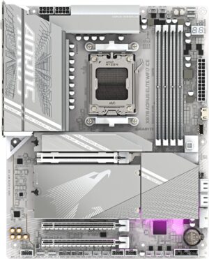 Gigabyte X870 AORUS ELITE WIFI 7 ICE AMD X870 Ryzen Socket AM5 ATX Desktop Motherboard Gigabyte X870 AORUS ELITE WIFI 7 ICE AMD X870 Ryzen Socket AM5 ATX Desktop Motherboard