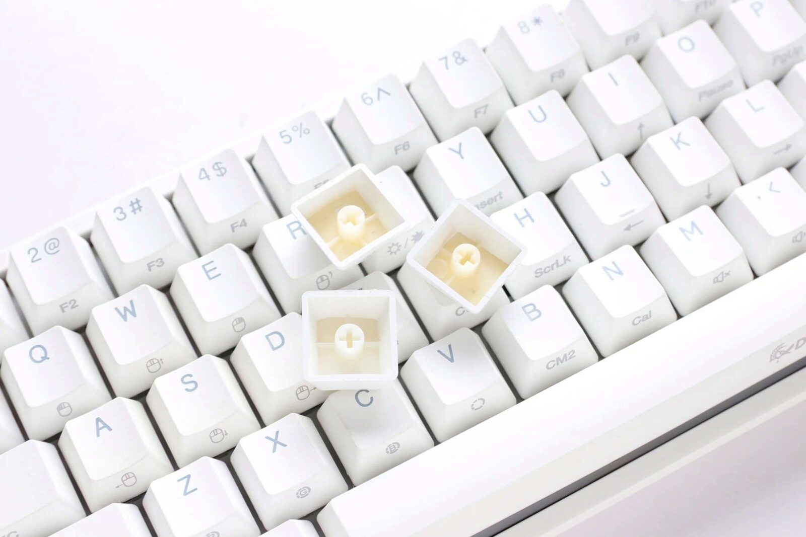 Ducky One 2 Pro Mini 60% Cherry MX Black Linear Mechanical Wired White Gaming Keyboard
