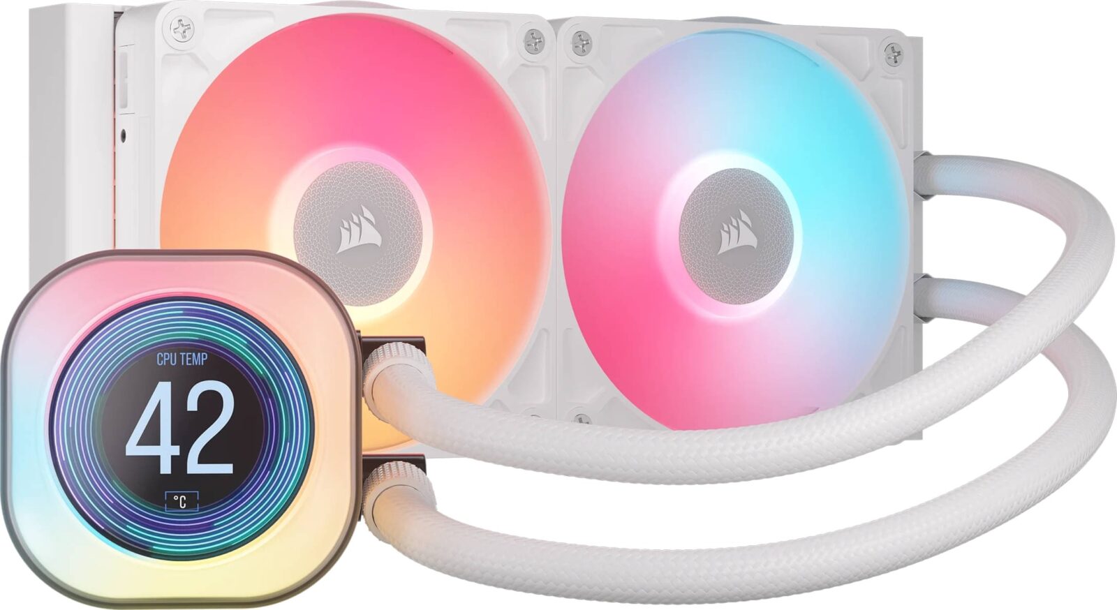 Corsair iCUE LINK TITAN 240 RX LCD 240mm White Liquid CPU Cooler