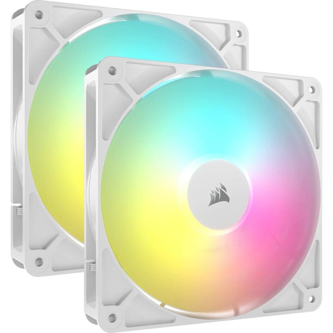 Corsair RS140 140mm ARGB PWM Dual Pack White Case Fans