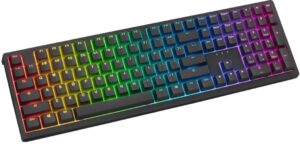 Ducky Zero 6108 Cherry MX2A Blue Clicky Mechanical Wireless Black RGB Gaming Keyboard