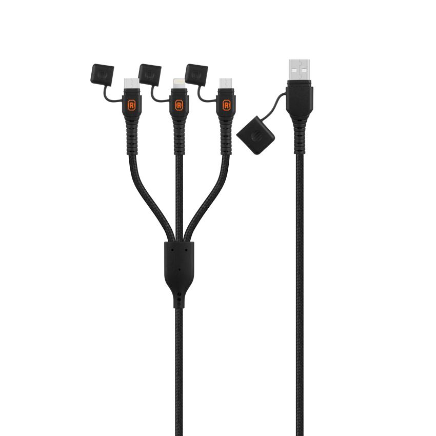 Volkano Rugged Water and Dust-Proof USB to 3-in-1 Cable