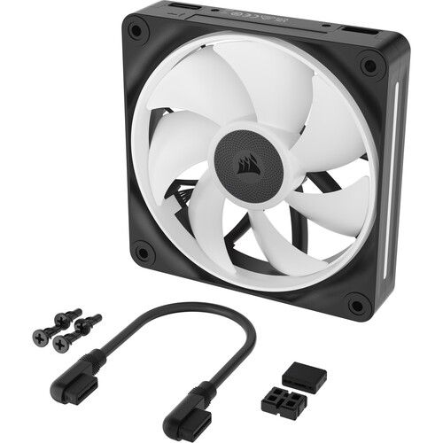 Corsair LX120 RGB iCUE LINK 120mm PWM 2400 RPM Black Case Fan - Single Fan Pack & Requires System Hub