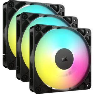 Corsair RS120 ARGB 120mm PWM 2100 RPM Black Case Fan - Triple Pack