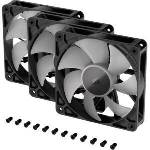 Corsair RS120 ARGB 120mm PWM 2100 RPM Black Case Fan – Triple Pack Corsair RS120 ARGB 120mm PWM 2100 RPM Black Case Fan - Triple Pack