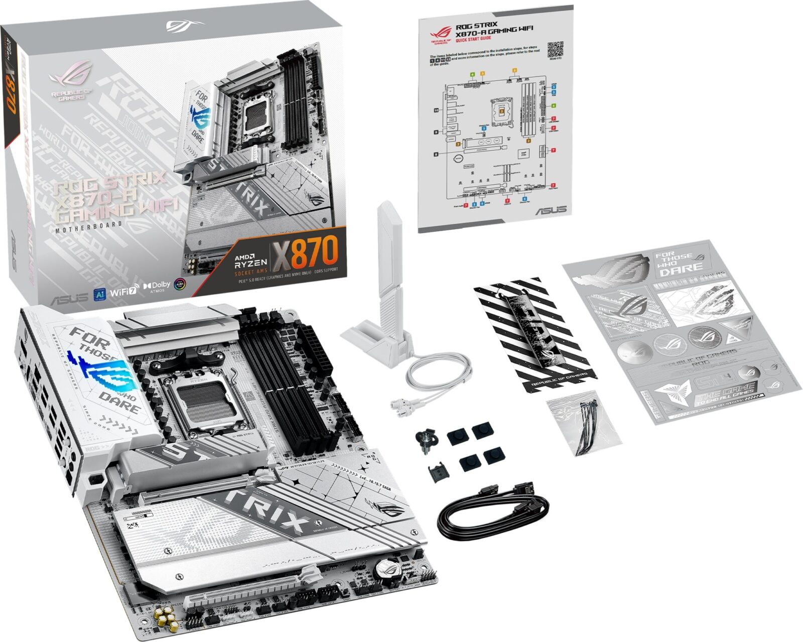 ASUS ROG STRIX X870-A GAMING WIFI AMD X870 Ryzen Socket AM5 ATX Desktop Motherboard