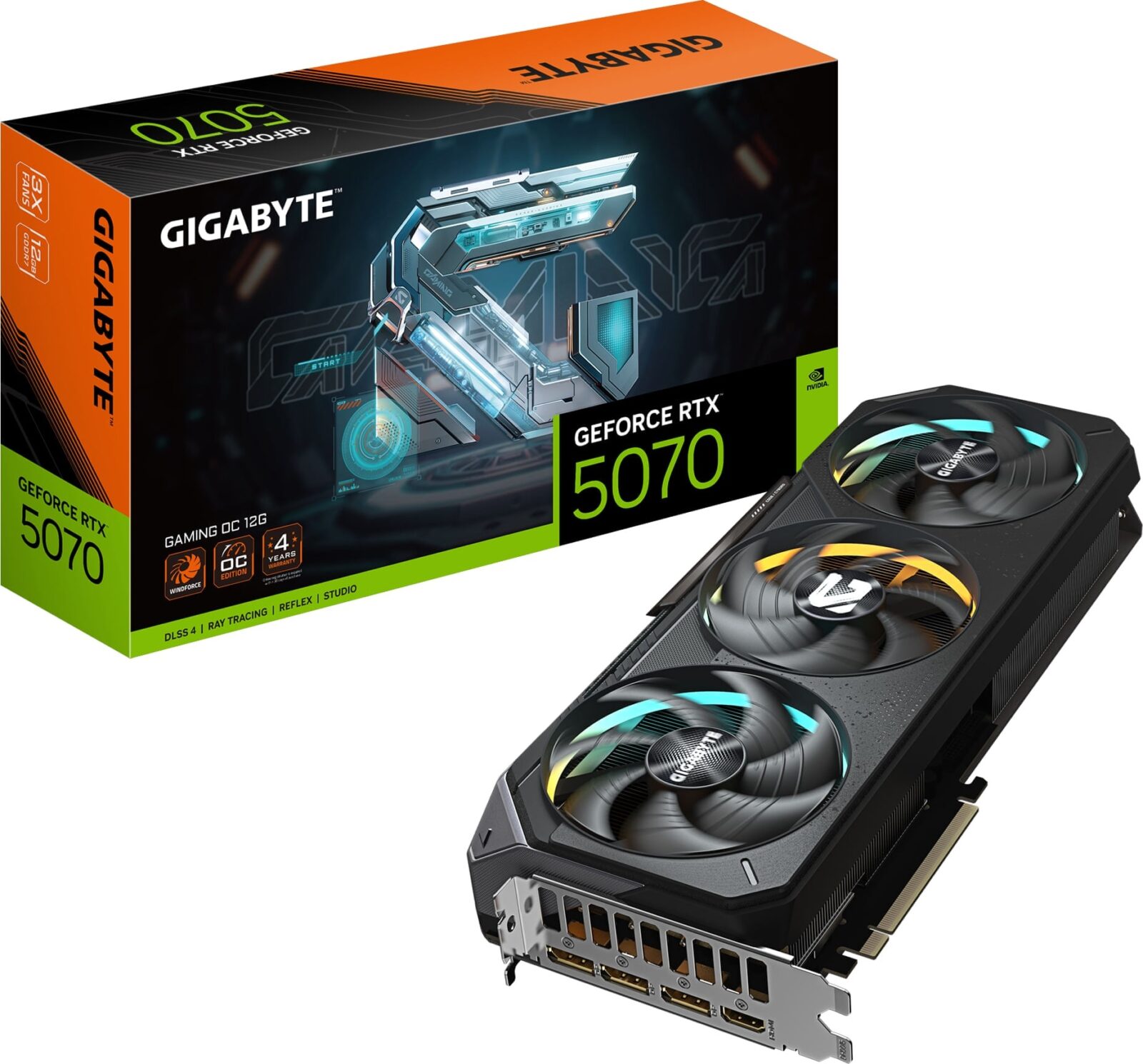 Gigabyte GeForce RTX 5070 GAMING OC 12G 12GB GDDR7 192-bit PCIe 5.0 Desktop Graphics Card