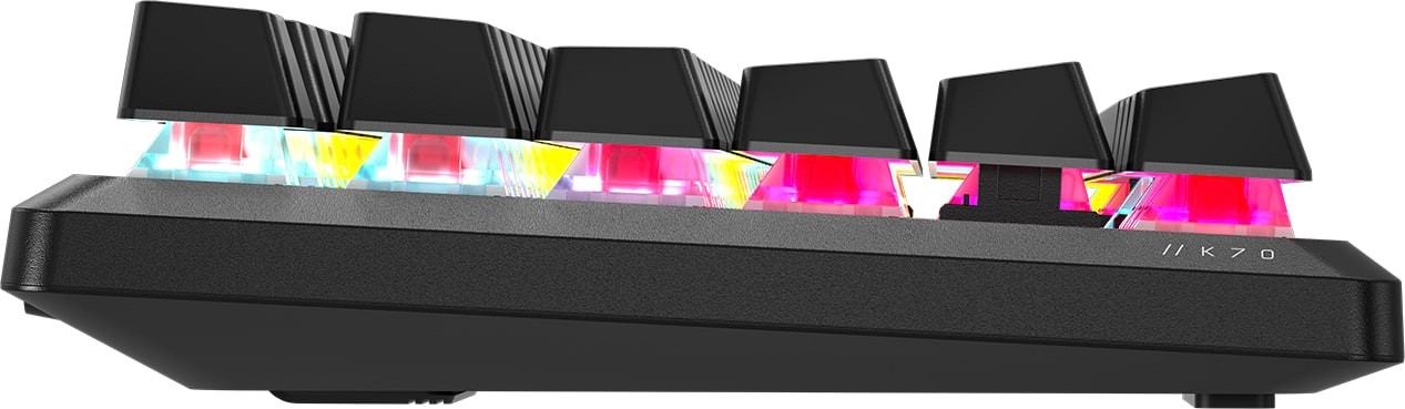 Corsair K70 CORE TKL RGB MLX V2 Red Linear Mechanical Black USB Wired Mechanical Gaming Keyboard