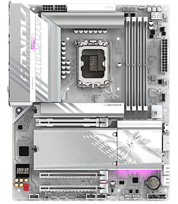 Gigabyte Z890 AORUS ELITE WIFI7 ICE Intel Z890 Arrow Lake LGA1851 ATX Desktop Motherboard