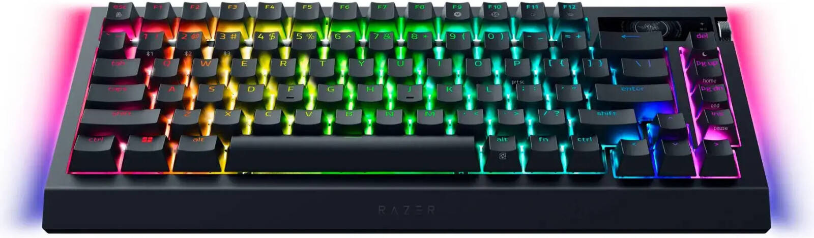 Razer BlackWidow V4 Pro 75% - Wireless Hot-swappable Gaming Mechanical Keyboard Including Wrist Rest - Black