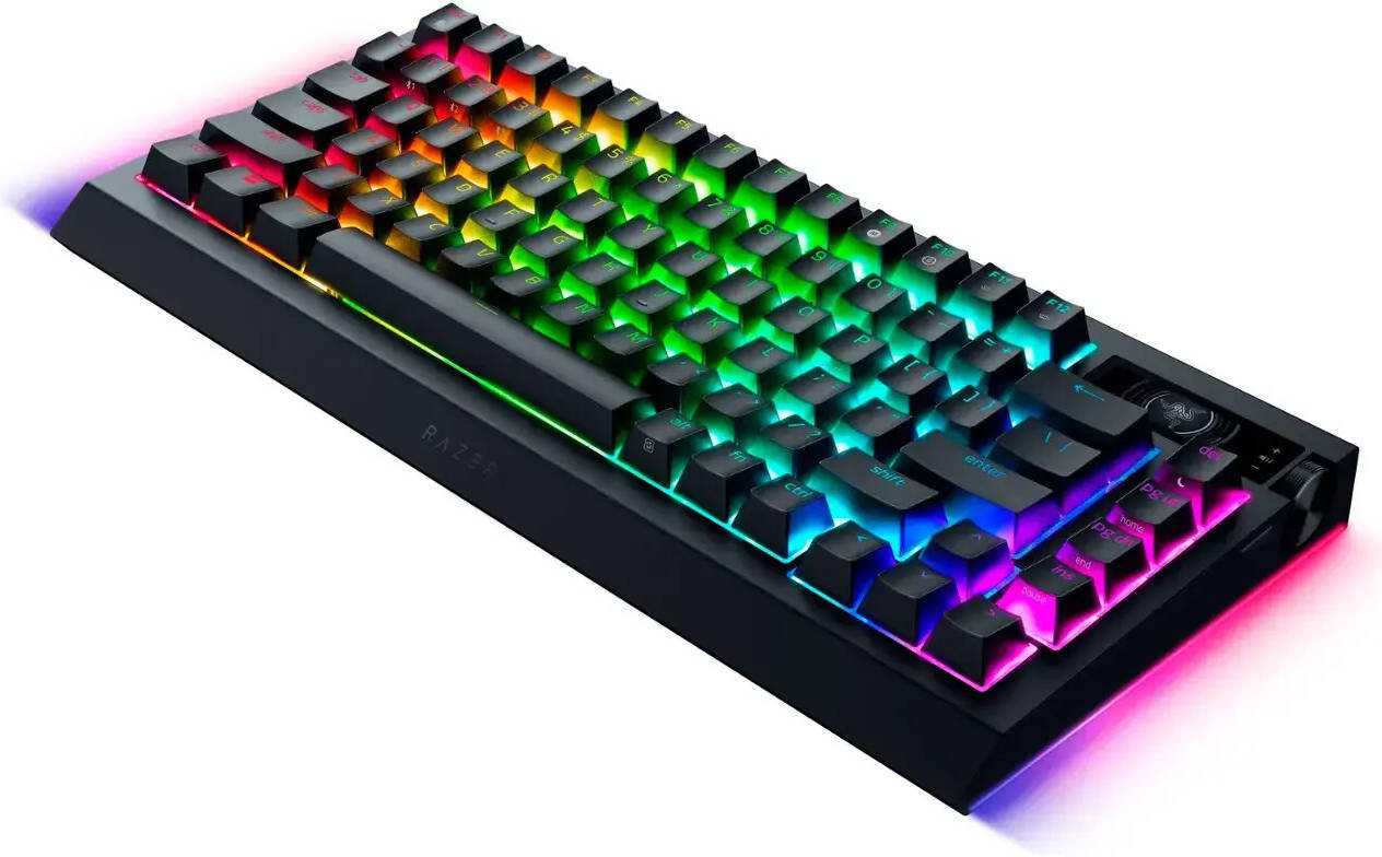 Razer BlackWidow V4 Pro 75% - Wireless Hot-swappable Gaming Mechanical Keyboard Including Wrist Rest - Black