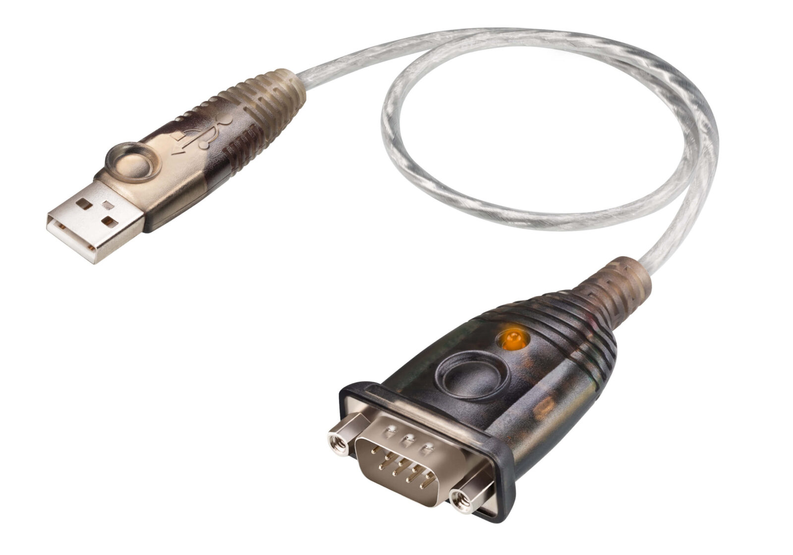Aten USB Type-A Male to RS-232/DB-9 Serial Male Adapter Cable (13.8")