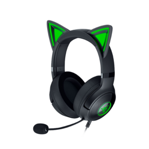 Razer Kraken Kitty V2 USB Wired RGB Headset: Chroma Kitty Ears - Classic Black