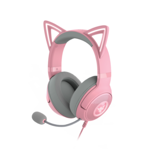 Razer Kraken Kitty V2 USB Wired RGB Headset: Chroma Kitty Ears - Quartz