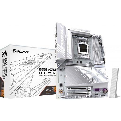 Gigabyte B850 AORUS ELITE WIFI7 ICE AMD B850 Ryzen Socket AM5 ATX Desktop Motherboard