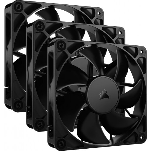 Corsair RS120 120mm PWM 2100 RPM Black Case Fan - Triple Pack