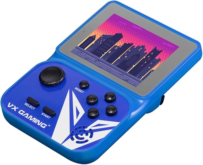 Volkano VX Gaming Nostalgia Series Handheld 4GB Retro Game Station Blue