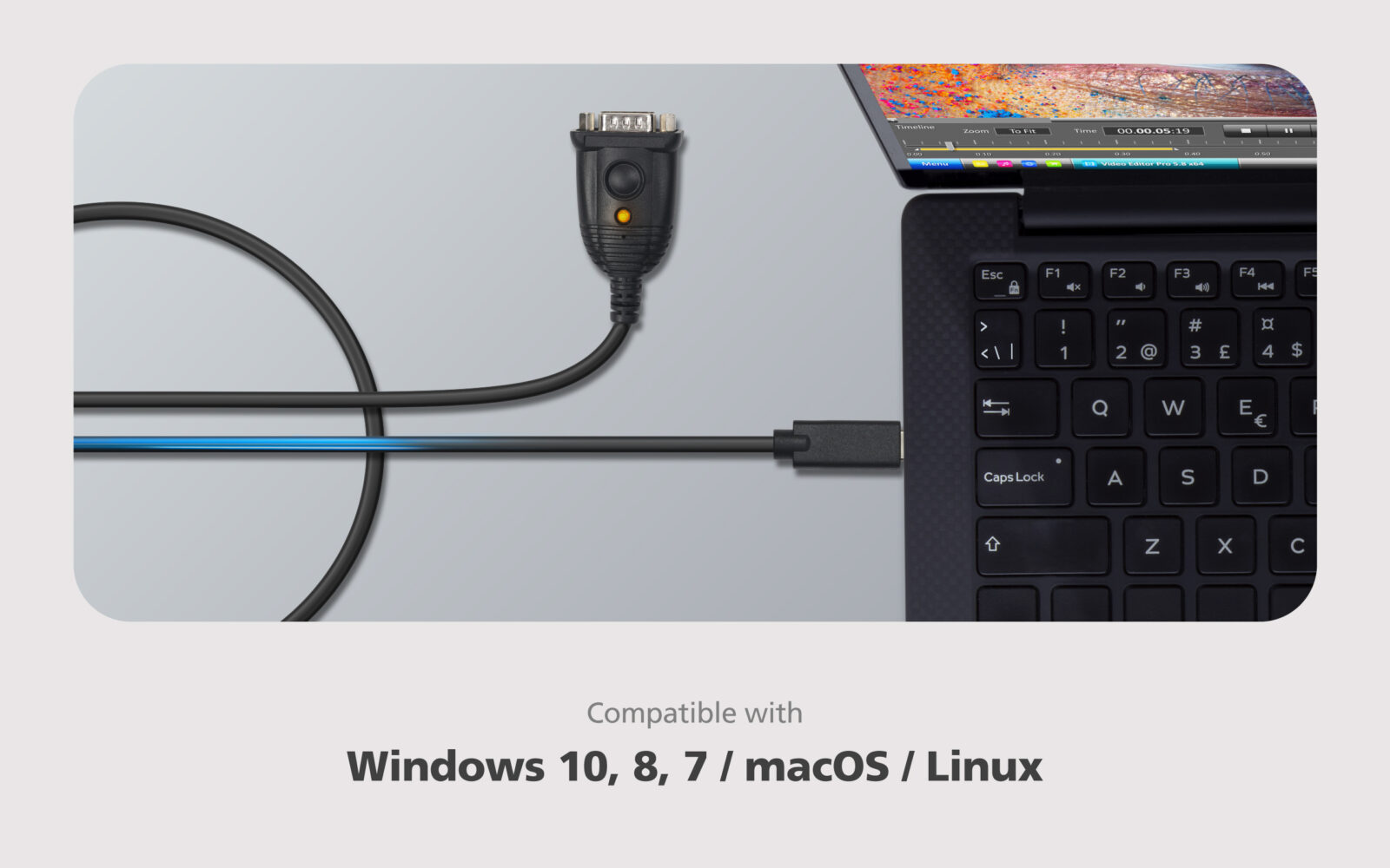 ATEN USB-C to RS-232 Adapter (1.5')