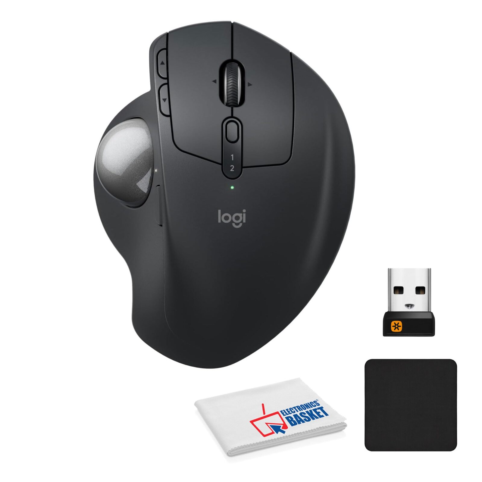 Logitech MX Ergo S Wireless Trackball Mouse Black