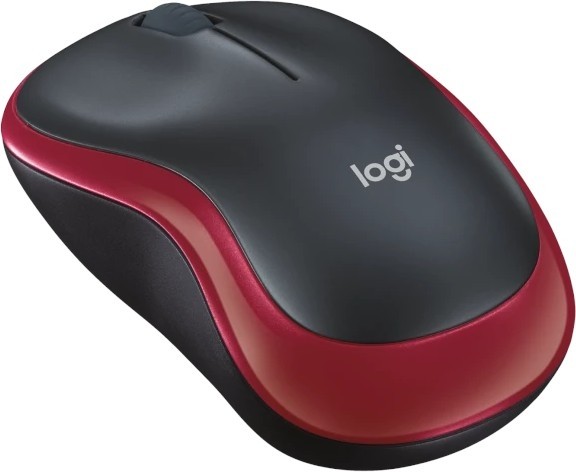 Logitech M185 Compact 1000 DPI Red Wireless Mouse