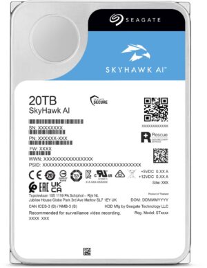 Seagate SkyHawk AI 20TB SATA 6Gb/s 512MB Cache 3.5 Inch Internal Hard Drive Seagate SkyHawk AI 20TB SATA 6Gb/s 512MB Cache 3.5 Inch Internal Hard Drive