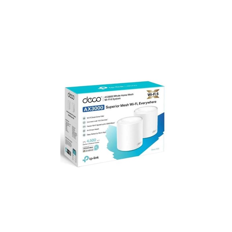 TP-Link Deco X50 AX3000 Whole Home Mesh WiFi 6 System - 2 Pack