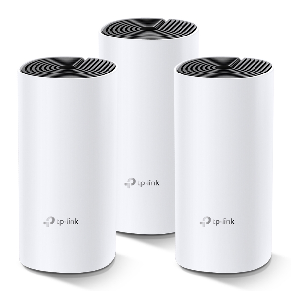 TP-Link Deco M4 AC1200 WiFi 5 Dual-Band Whole Home Mesh Gigabit White Wireless Router - 3-Pack