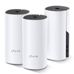 TP-Link Deco M4 AC1200 WiFi 5 Dual-Band Whole Home Mesh Gigabit White Wireless Router – 3-Pack TP-Link Deco M4 AC1200 WiFi 5 Dual-Band Whole Home Mesh Gigabit White Wireless Router - 3-Pack