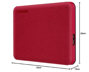 Toshiba Canvio Advance 2.5-inch 2TB USB Type-A Red External Hard Drive