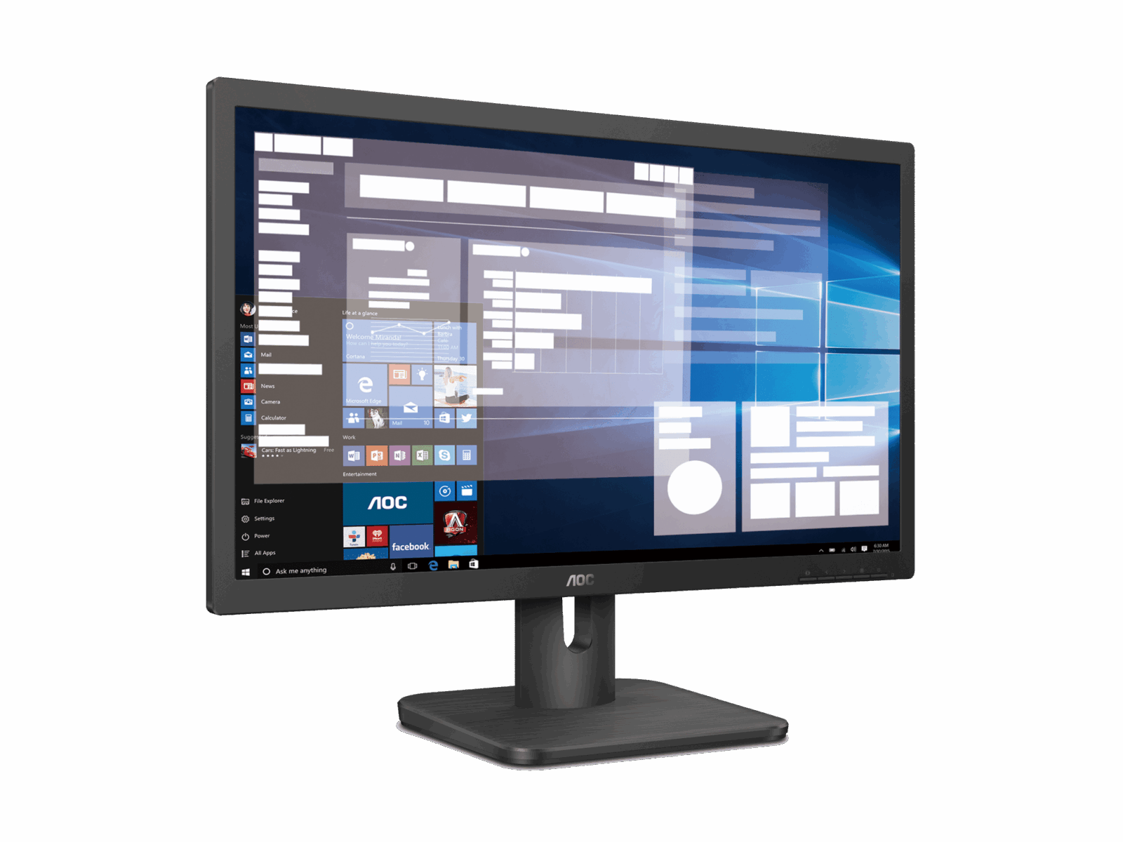 AOC 20E1H 19.5" HD+ (1600x900) 60Hz 5ms TN WLED-Backlit HDMI Desktop Monitor