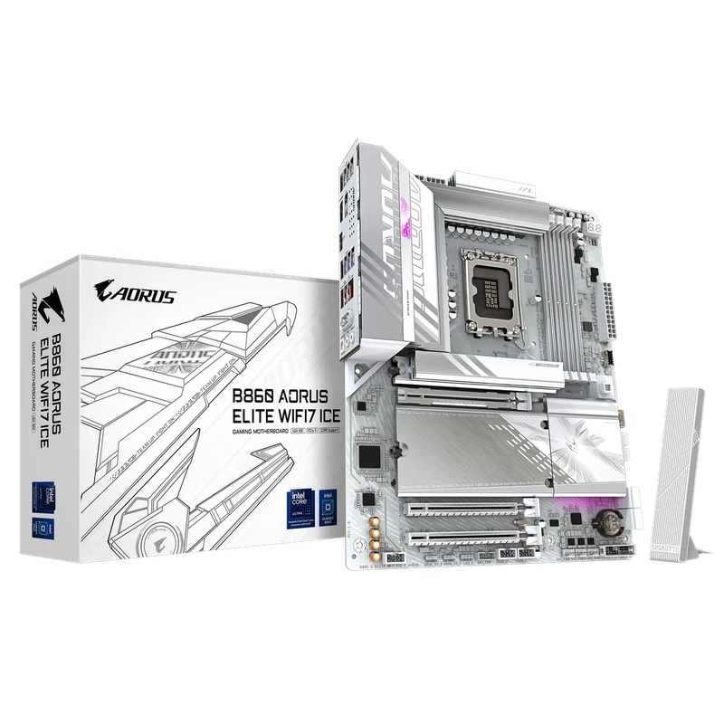 Gigabyte B860 AORUS ELITE WIFI7 ICE LGA 1851 ATX DDR5 Motherboard