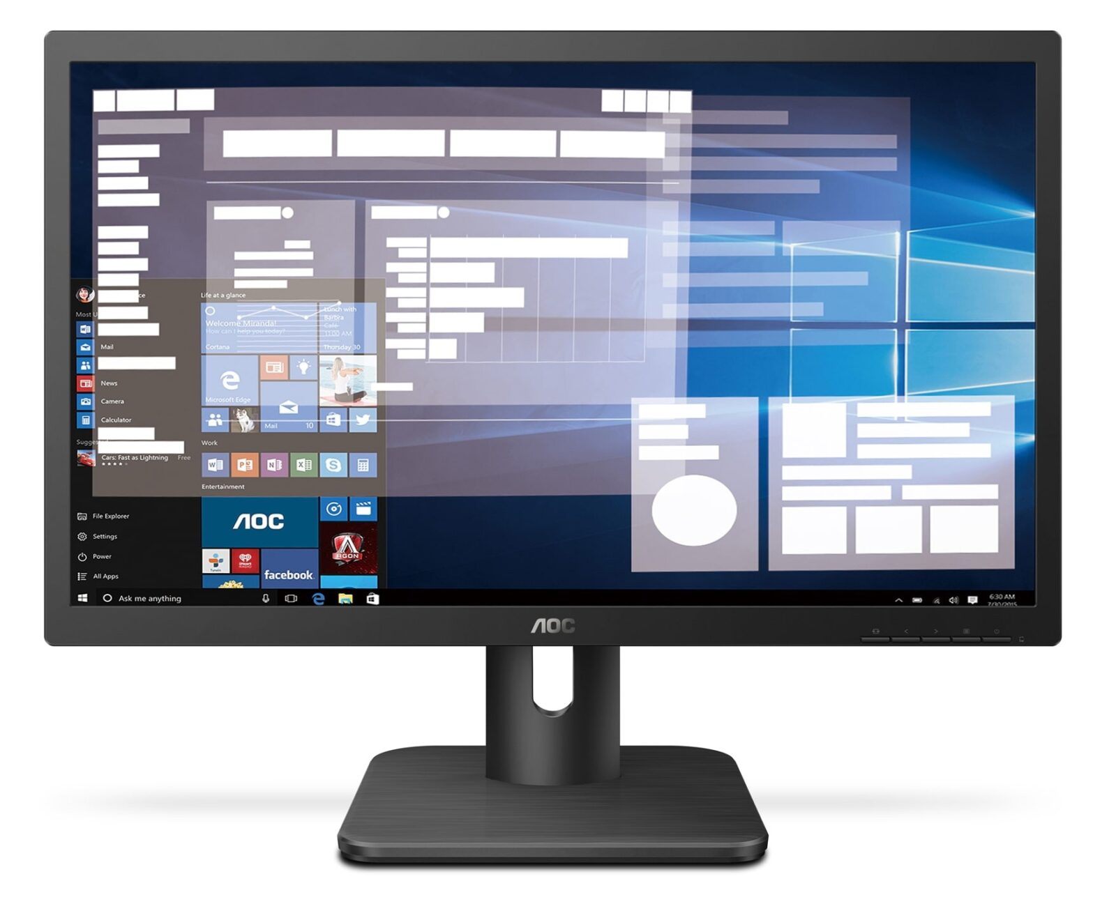 AOC 20E1H 19.5" HD+ (1600x900) 60Hz 5ms TN WLED-Backlit HDMI Desktop Monitor