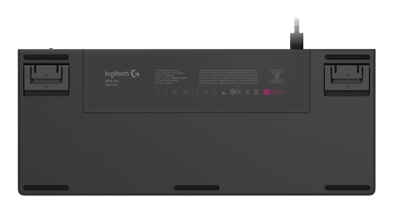 Logitech G515 TKL RGB Low-Profile GL Tactile Mechanical Wired Tenkeyless Gaming Keyboard