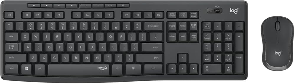 Logitech MK295 Silent Wireless Keyboard and Mouse Combo Graphite