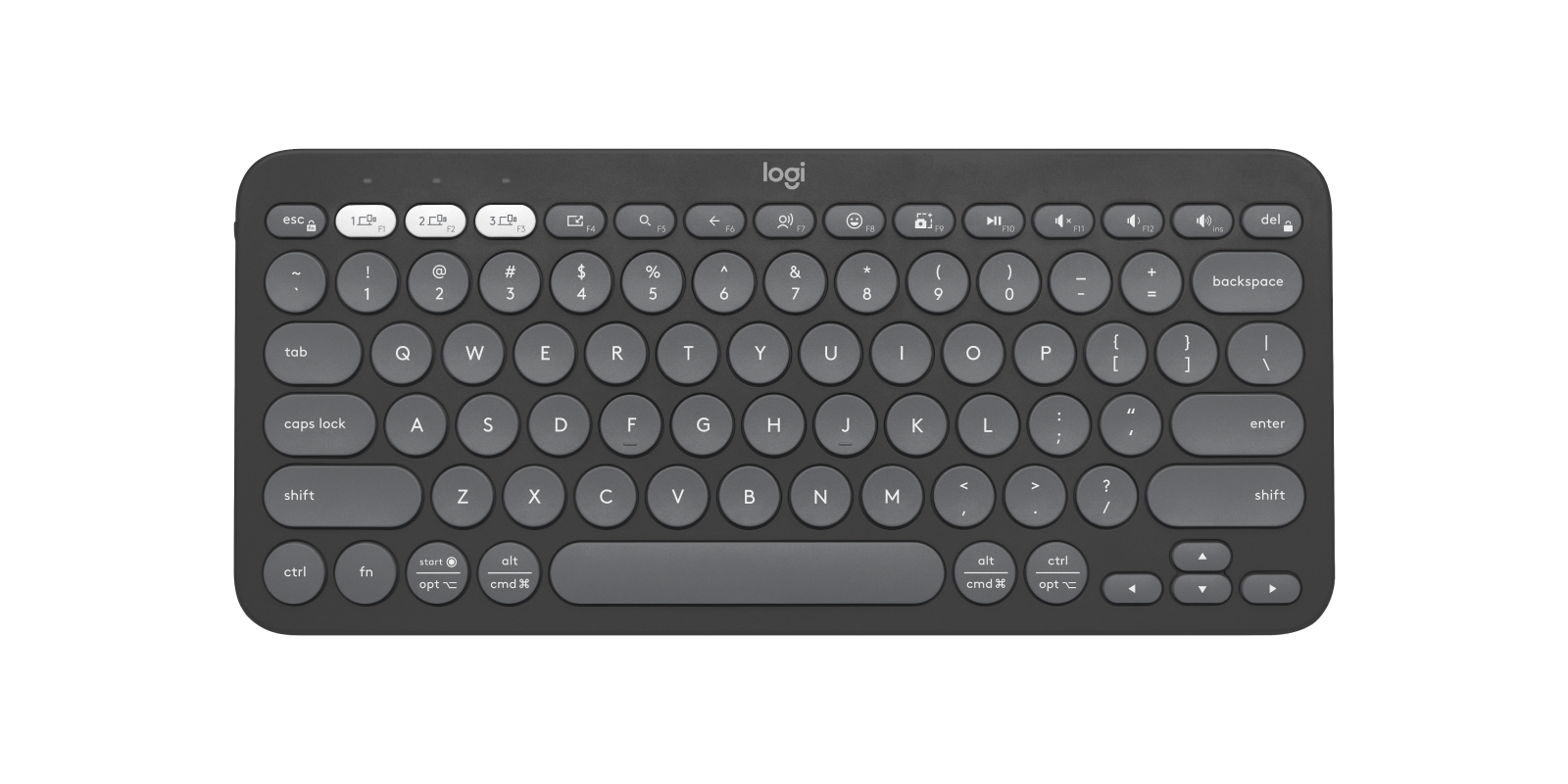 Logitech Pebble Keys 2 K380s Bluetooth Keyboard Graphite