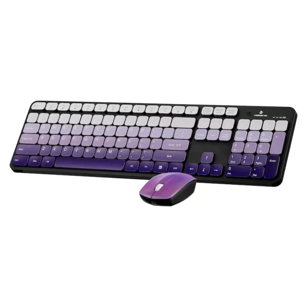 Volkano Prism Series Wireless Keyboard and Mouse Combo - Purple