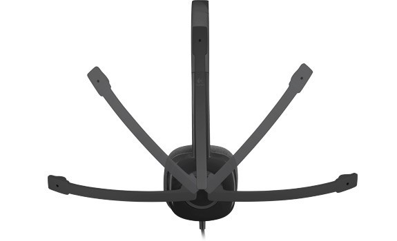 Logitech H151 Black Stereo Headset with Rotating Mic