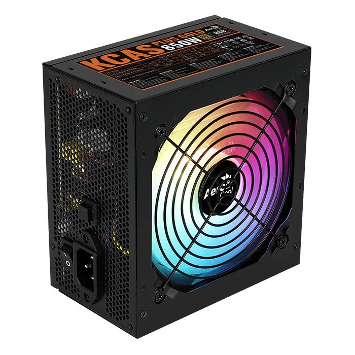 Aerocool KCAS PLUS Gold 850W RGB Non-Modular ATX Power Supply Unit