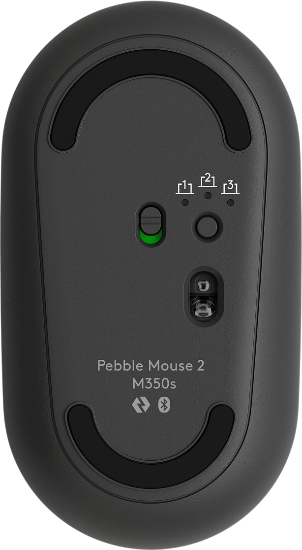 Logitech Pebble Mouse 2 M350S Ambidextrous Wireless Tonal Graphite Optical Mouse