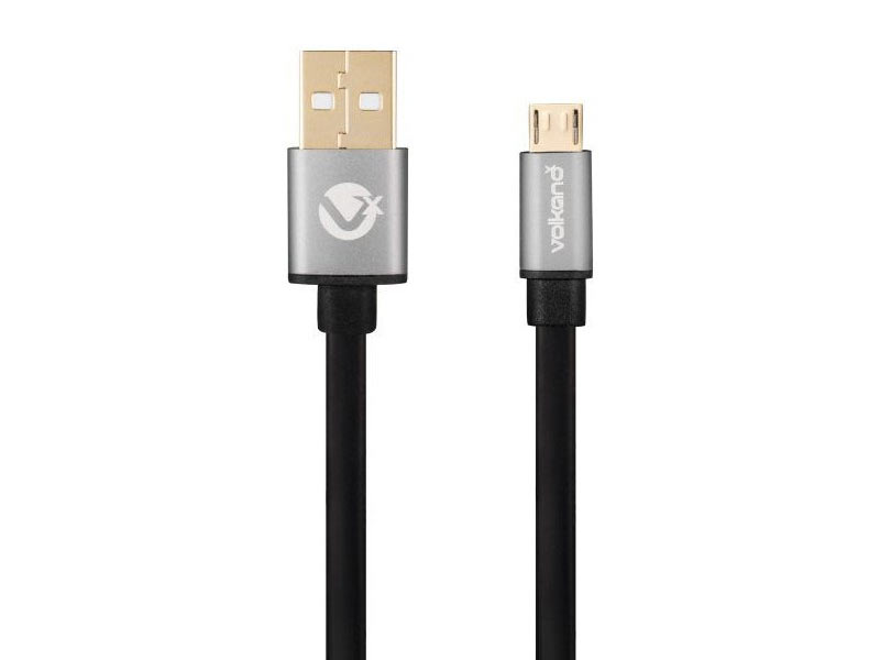 VolkanoX Couple Series 1m Micro USB Premium Twin Pack Charge and Data Cable Black